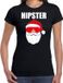Bellatio Decorations Shoppartners Bv Fout Kerstshirt / Kerst t-shirt Hipster Santa zwart voor dames - Kerstkleding / Christmas outfit XXL
