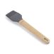 LACOR 68196 Siliconen eenheid, keukenkwast, professionele borstel, handvat van beukenhout, geen douche, bestand tegen hoge temperaturen, BPA-vrij, 24,5 x 5,5 x 0,5 cm, grijs