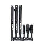 GEARWRENCH 6-Piece 1/4-Inch Hex Shank Socket Extension Set - 1/4", 3/8", and 1/2" Drive Sizes - 2-1/2" and 6" Lengths - 84971A-02