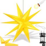 KESSER® LED Kerst Ster 3D, 60 cm, Geel