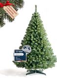 Kunstkerstboom van 100% pvc, dicht en vormvast, met 600 takken (Ø 90 cm), snel opbouwsysteem, moeilijk ontvlambaar