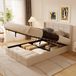 Bealife BF84 Tweepersoonsbed - 200x140 cm - Hydraulisch opbergbed met lattenbodem - Beige