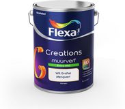 FLEXA Creations Muurverf - Extra Mat - Wit Grafiet - 5 liter