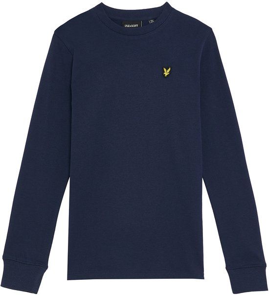 Lyle & Scott Winter T-shirt Jongens - Navy Blauw - Longsleeve - Maat 164/170