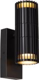 Lucide TIMBALA - Wandspot / Wandlamp Binnen/Buiten - 2xGU10 - IP44 - Zwart