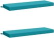 vidaXL Coussin de banc SOEST 2 pièces 100% Polyester Turquoise 120 x 40 x 8 cm