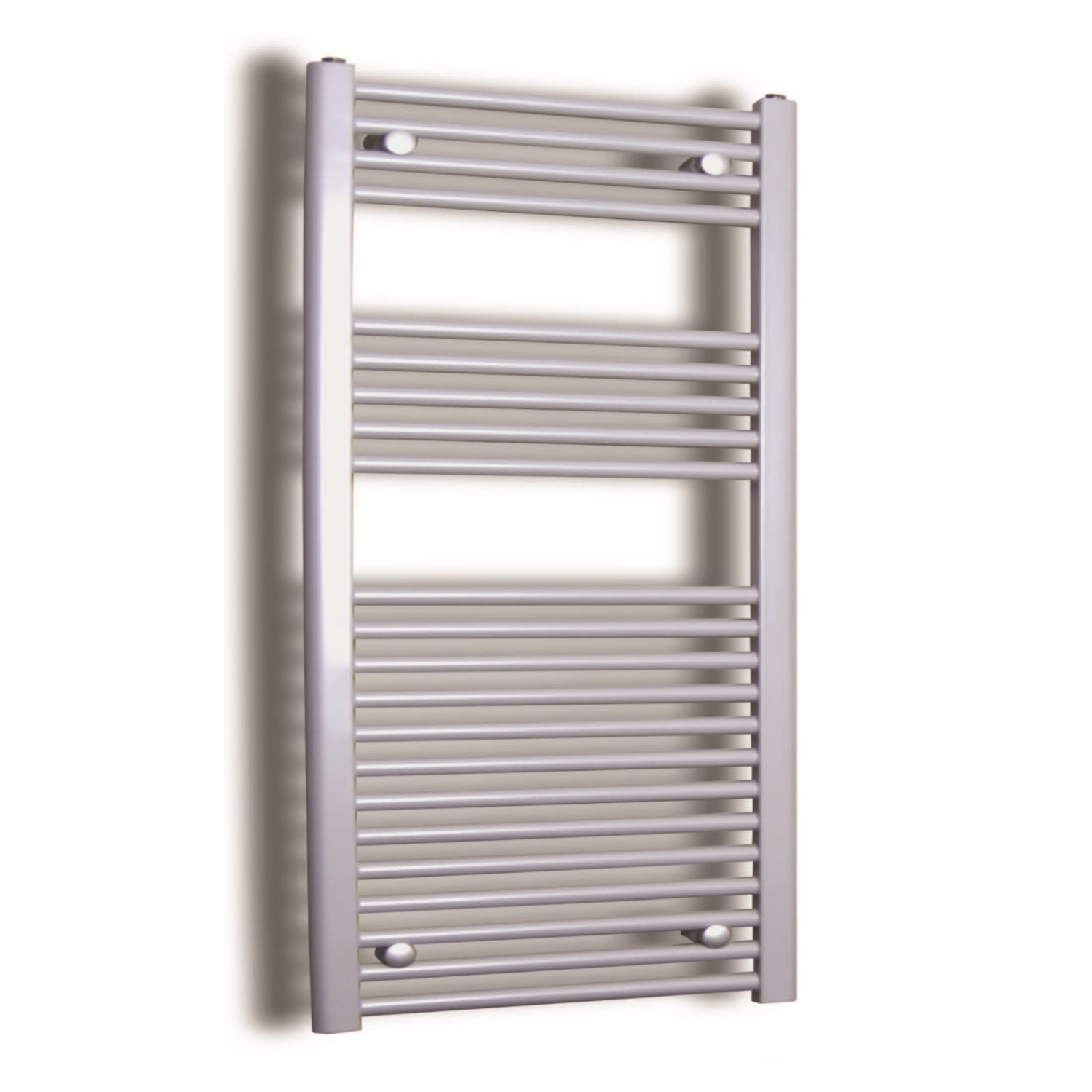 Sanicare Elektrische design radiator sanicare plug & play 111,8x45 cm inox look 596 watt met chroom thermostaat links