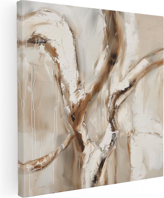 Artaza Canvas Schilderij Abstract Boom 80x80 - Canvas Print