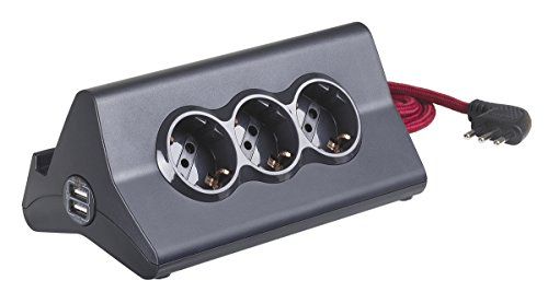 BTicino Stardesk stekkerdoos bureau 3x stopcontacten P30 2x USB wit zwart S3713DBU S3713GBU