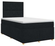 vidaXL Boxspringbed met matras met hoofdeinde Zwart 120 x 190 cm Stof