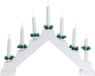 Merkloos Koopman International Kaarsenbrug verlichting - wit - hout - 39,5 x 5 x 31 - 7 led lampjes - warm wit