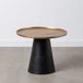 LOLAhome Side table 59 x 59 x 46 cm Black Golden Aluminium