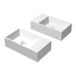 INK Contra Fontein - 40x22x10cm - wasbak links - 0 kraangaten - polystone wit mat