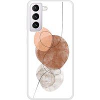 Samsung Beschermende siliconen case compatibel met Galaxy S21 One line bruin