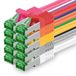 1aTTack.de 0,25 m Cat.7 netwerkkabel 10 stuks Cat7 patchkabel LAN-kabel Ethernet RJ45 10 Gbit/s 10 kleuren 0,25 meter