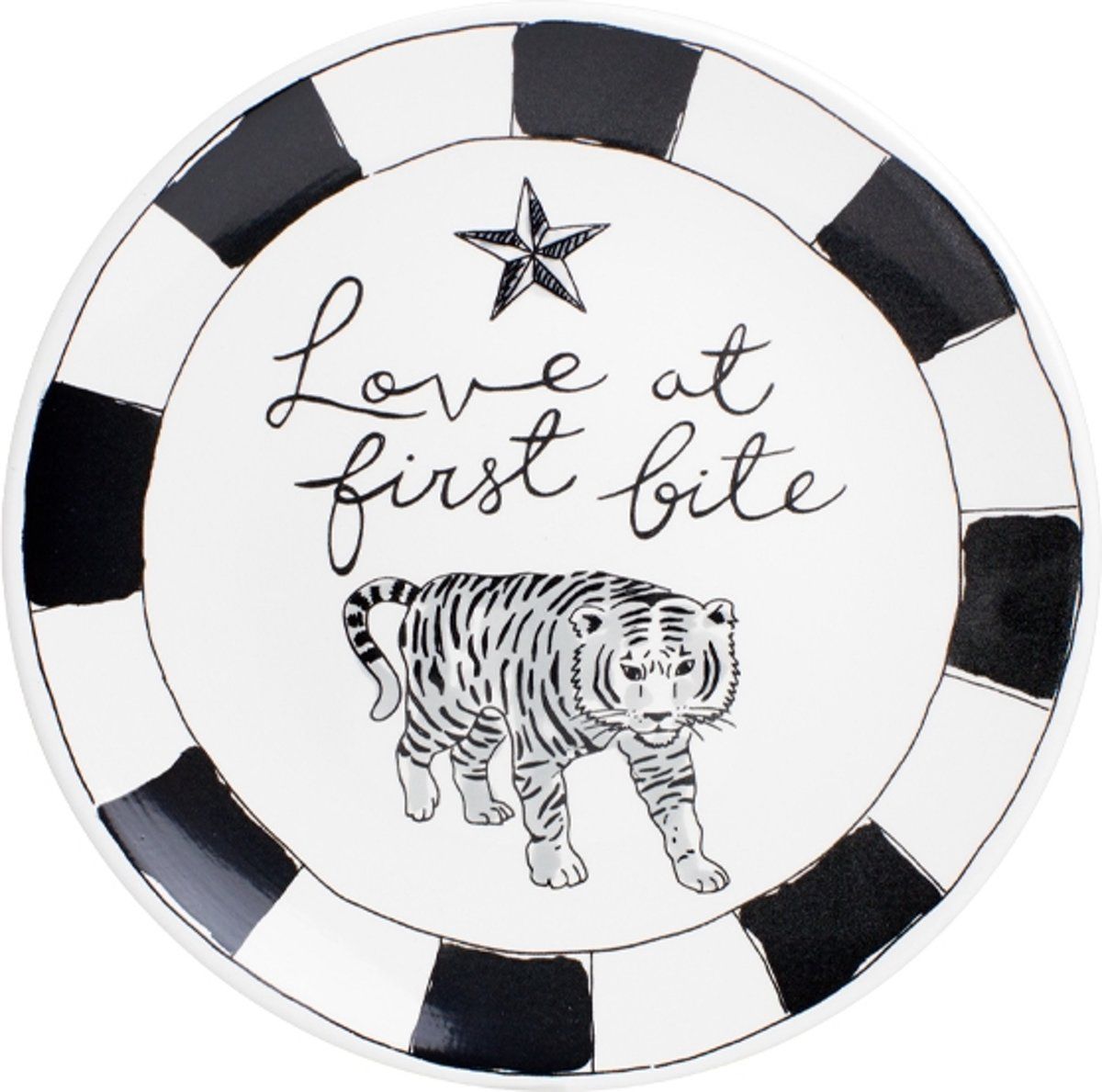 Blond Amsterdam X Noir Bord - Love at - Ø 22 cm - Wit