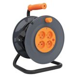 Zenitech HO5VV-F 3G1mm² 25m haspel met 4 stopcontacten + stroomonderbreker