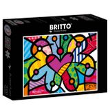 Romero Britto Puzzle oiseau bleu - Papillon cœur (2000)