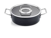 Fissler Adamant/aluminium braadpan (Ø 24 cm, 3,1 l) cocotte émaillée avec couvercle en verre, revêtement antiadhésif - induction