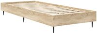 vidaXL Bedframe Sonoma Eiken 80 x 200 cm Bewerkt hout