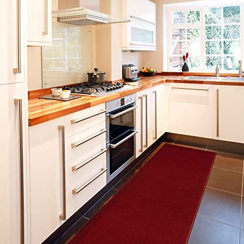 Ottomanson Ottohome Collection anti-slip loper tapijt - 67cm x 183cm - rood