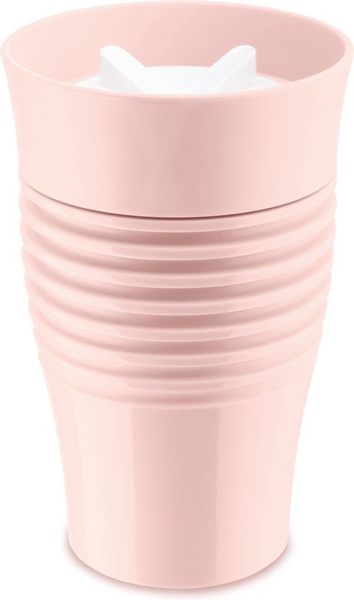 Koziol Safe To Go Thermosbeker - 0.4L - Licht Roze