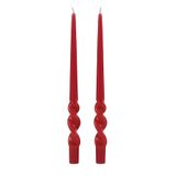 Set Cereria Di Giorgio Voluta Set van 4 handgemaakte kaarsen met spiraal, hoogte 40 cm, rood