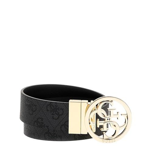 Guess Noelle Verstelbare en Omkeerbare Dames Broekriem - Coal Logo - Maat L