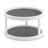 Copco 2555-0187 Non-Skid 2-Tier Pantry Cabinet Lazy Susan Draaitafel, 12-Inch, Wit/Grijs