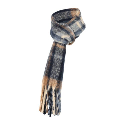 Sarlini geruite sjaal donkerblauw