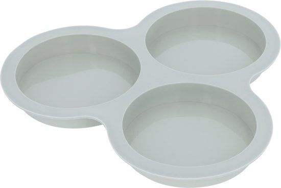Krumble Siliconen bakvorm - Diameter 10 cm - Rondjes - 3 stuks - Lichtblauw