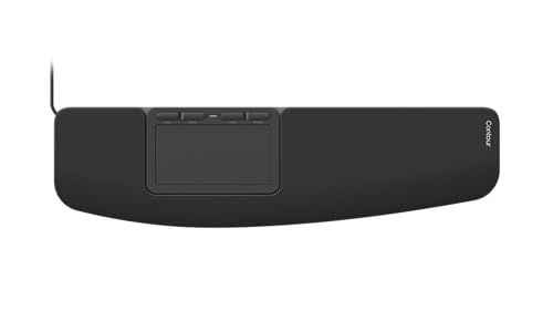 Contour Contour Touch Ergonomic Touchpad wired Touchpad Kabelgebonden Zwart 4 Toetsen Glazen oppervlak
