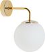 SIENA LAMPE MURALE DORÉE - 1 abat-jour blanc plat - Douille E14