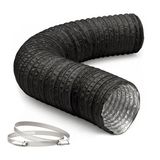 Merkloos Relaxdays Afvoerslang - 5 m x Ø 100 mm - flexibel - zwart