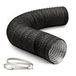 Merkloos Relaxdays Afvoerslang - 5 m x Ø 100 mm - flexibel - zwart