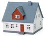 Merkloos Modelhuis Modelhuis miniatuur huis - Eengezinshuis - Blauw - 1:160 spoor N