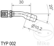 Ringfitting Vario Raccord Banjo Vario TYP002 10 MM 20DEG CHROM