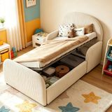 StarTech Kinderbed Grijs Kunstleer 90 x 200 cm