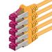 1aTTack.de Cat6a CAT6 5x 3.0m LAN-netwerkkabel SFTP PIMF 10Gb/s - geel