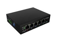 Lanberg ILFE-4P-1GE-1S-90 Light Industrial PoE Switch 1xBT 3xAT