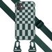 Selencia iPhone 11 Hoesje met Koord - Siliconen Design - Groen / Irregular Check Green