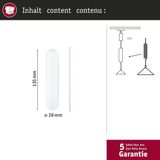 Paulmann 97474 URail Pendulum Adapter, inkortbaar, mat chroom, railsysteem