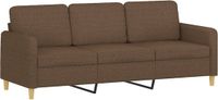vidaXL Driezitsbank 180 cm stof bruin