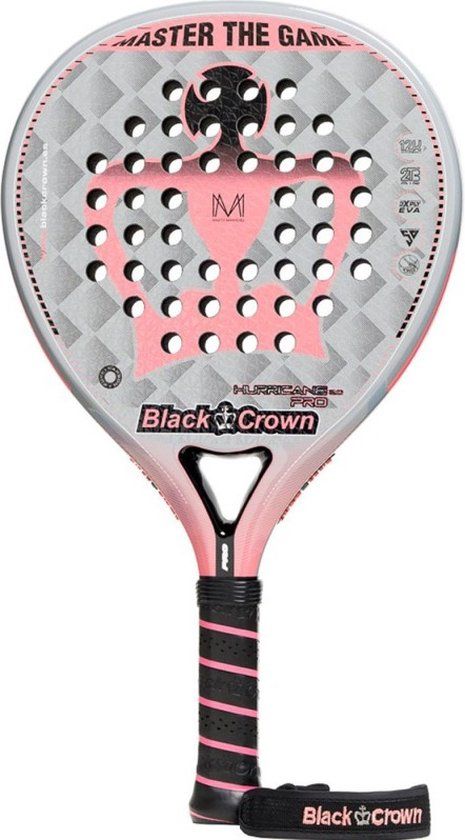 Black Crown Hurricane Pro 2.0 - 12K Round Padel Racket - 2023
