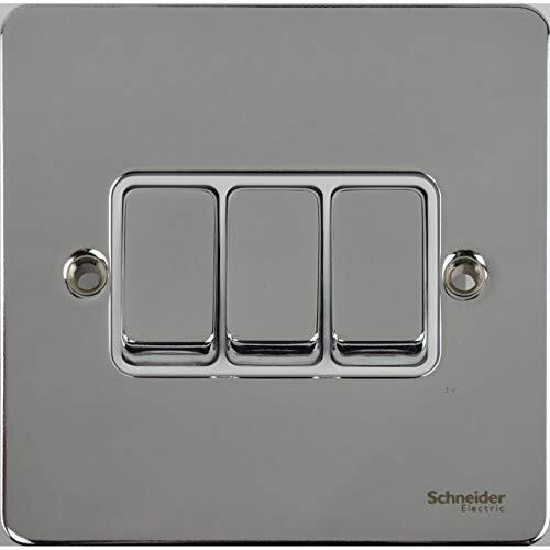 Schneider Electric Schneider Electric GU1232WPC Ultimate platte plaat, 1-polig, 2-wegschakelaar, 3 versnellingen, chroom