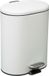 5Five - Pedaalemmer Wit RVS Metaal 6 Liter