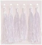 Brewis White decorative braids, 8 cm, 6 pieces