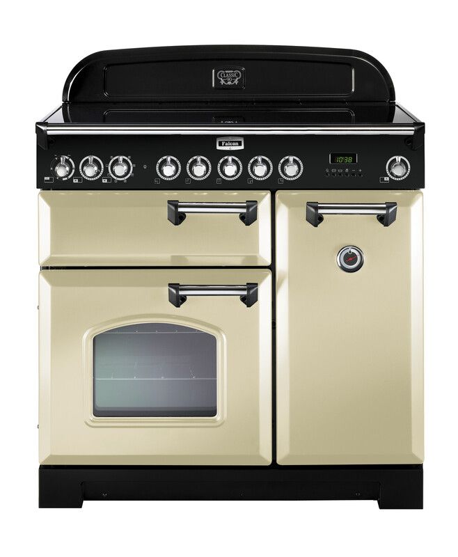 Falcon Classic Deluxe 90 Range-fornuis - Crème - Inductie - 5 Zones - A