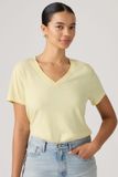 Levi's Favorite Cotton T shirt met V hals - Women's - XS - Geel / Pear Sorbet
