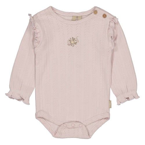 LEVV Newborn romper roze ajour